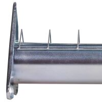Futtertrog für Hühner | verzinkter Stahl | mit Gitter  ab 50 cm