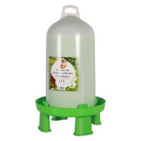 Doppelzylindertränke Greenline 12 Liter – Hühnertränke aus biobasiertem Kunststoff mit Füßen