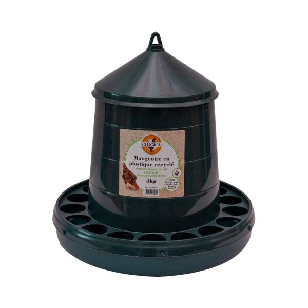 Geflügelfutterautomat|  Recycelter Kunststoff | 4 kg