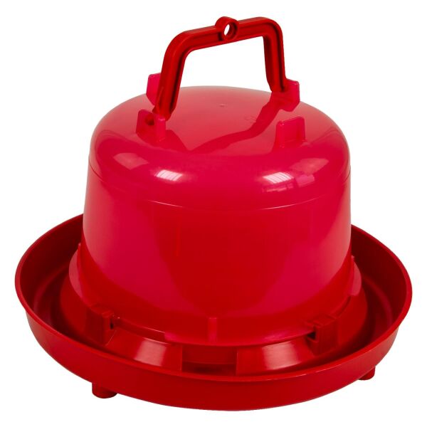 Hühnertränke 5 Liter – Rote Kunststofftränke für Geflügel