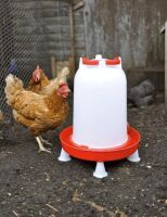 Kunststoff Geflügeltränke COMBO 6 Liter – Rot mit Bajonettverschluss